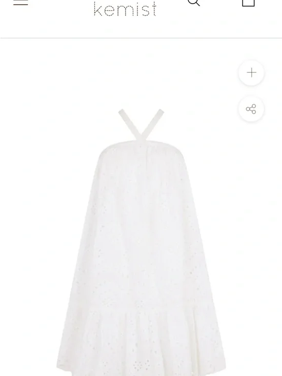 NWOT-LUCENA BRODERIE
ANGLAISE DRESS IN
WHITE- - Picture 2 of 13